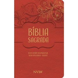Bíblia Sagrada Feminina | NVI | Letra Gigante | Nova Ortografia Capa Luxo Vermelha