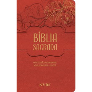 Bíblia Sagrada Feminina | NVI | Letra Gigante | Nova Ortografia Capa Luxo Vermelha