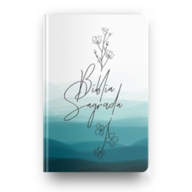 Segunda imagem do produto Bíblia Sagrada Flor Azul Evangelismo | ACF | Letra Normal | Capa Dura