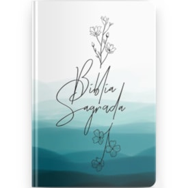 Bíblia Sagrada Flor Azul Evangelismo | ACF | Letra Normal | Capa Dura