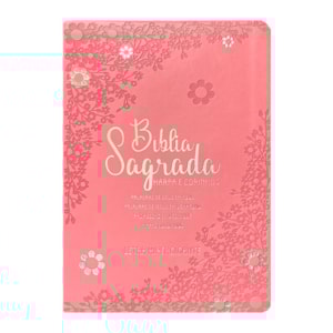 Bíblia Sagrada Floral Margarida | ARC | Hipergigante | Harpa Avivada e Corinhos | Capa Luxo Rosa