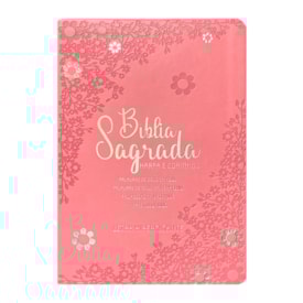 Bíblia Sagrada Floral Margarida | ARC | Hipergigante | Harpa Avivada e Corinhos | Capa Luxo Rosa