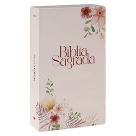 Bíblia Sagrada Floral Rosê | NVI | Letra Normal | Capa Brochura