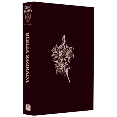 Bíblia Sagrada Flores | KJA | Letra Maior | Capa Dura Vinho