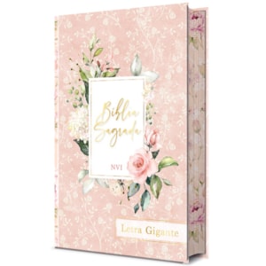 Segunda imagem do produto Bíblia Sagrada Flores Rosa | NVI |  Letra Gigante | Capa Dura