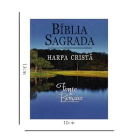 Segunda imagem do produto Bíblia Sagrada Fonte de Bençãos | ARC | Harpa Cristã | Pequena Capa Brochura