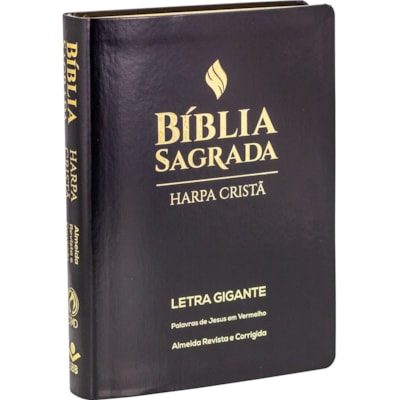 Bíblia Sagrada Grande com Harpa Cristã | ARC | Letra Gigante | Capa Luxo Preta