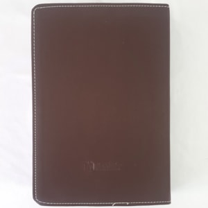 Segunda imagem do produto Bíblia Sagrada Harpa Avivada e Corinhos | ARC | Letra Jumbo | Índice | Bicolor Vinho e Marrom