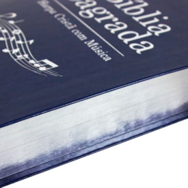 Segunda imagem do produto Bíblia Sagrada Harpa Cristã com Música | ARC | Capa Azul Luxo