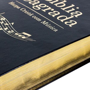 Bíblia Sagrada Harpa Cristã com Música | ARC | Capa Preta