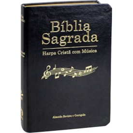 Bíblia Sagrada Harpa Cristã com Música | ARC | Capa Preta