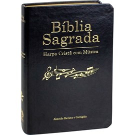 Bíblia Sagrada Harpa Cristã com Música | ARC | Capa Preta