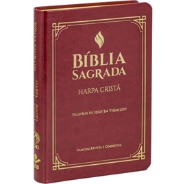 Bíblia Sagrada | Harpa Cristã | Letra Grande | Capa Luxo Vinho