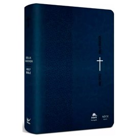 Bíblia Sagrada - Holy Bible | Português e Inglês | NVI Letra Normal | Azul