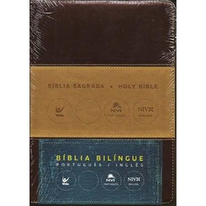 Bíblia Sagrada - Holy Bible | Português e Inglês | NVI Letra Normal | Champagne e Ouro
