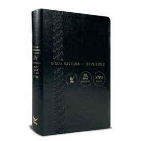 Bíblia Sagrada - Holy Bible | Português e Inglês | NVI Letra Normal | Preta