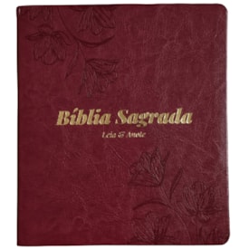 Bíblia Sagrada Jardim da Graça | Leia e Anote | NVI | Capa Luxo Vinho