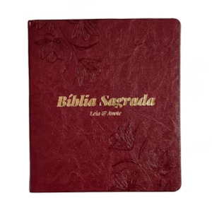 Bíblia Sagrada Jardim da Graça | Leia e Anote | NVI | Capa Luxo Vinho