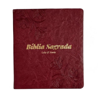 Bíblia Sagrada Jardim da Graça | Leia e Anote | NVI | Capa Luxo Vinho