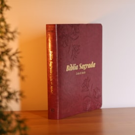 Segunda imagem do produto Bíblia Sagrada Jardim da Graça | Leia e Anote | NVI | Capa Luxo Vinho