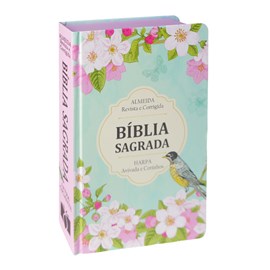 Bíblia Sagrada Jardim Pássaro | ARC | Letra Grande | Capa Dura | Harpa Avivada e Corinhos