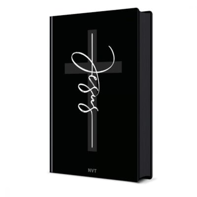 Segunda imagem do produto Bíblia Sagrada Jesus Preta | NVT| Letra Normal | Capa Dura Soft-Touch