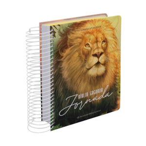 Segunda imagem do produto Bíblia Sagrada Jornada Espiral | NAA | Letra Grande| Capa Leão