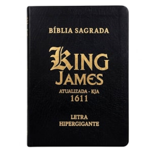 Bíblia Sagrada King James | KJA | Letra Hipergigante | Com Índice | Capa PU Luxo Preta