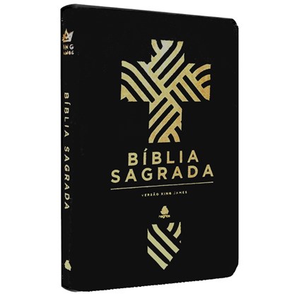 Bíblia Sagrada King James | Letra Normal | Capa Couro Luxo Preta c/ Zíper