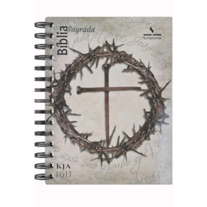 Bíblia Sagrada KJA 1611 | Letra Normal | Capa Dura Espiral Coroa de Espinhos
