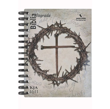 Bíblia Sagrada KJA 1611 | Letra Normal | Capa Dura Espiral Coroa de Espinhos