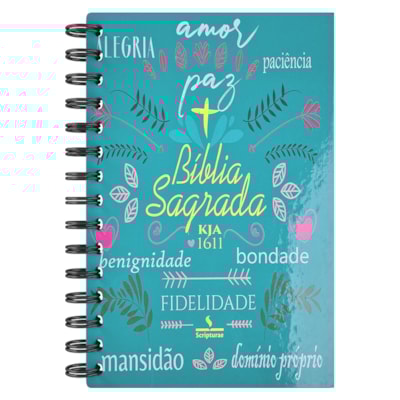 Bíblia Sagrada KJA 1611 | Letra Normal | Capa Dura Espiral Lettering
