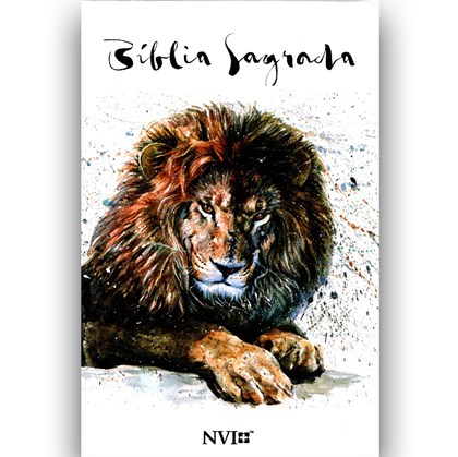 Bíblia Sagrada Leão Artístico | NVI | Letra Normal | Capa Dura