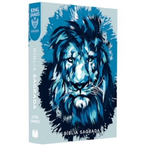 Bíblia Sagrada Leão Azul | KJA  | Letra Maior | Capa Dura