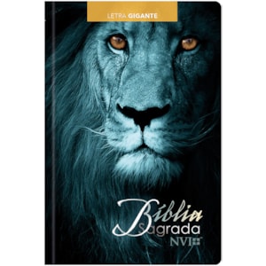 Bíblia Sagrada Leão Azul | NVI | Letra Gigante | Capa Dura