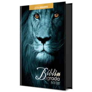 Segunda imagem do produto Bíblia Sagrada Leão Azul | NVI | Letra Gigante | Capa Dura