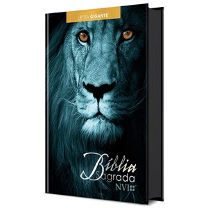 Bíblia Sagrada Leão Azul | NVI | Letra Gigante | Capa Dura