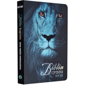 Bíblia Sagrada Leão Azul | NVI | Letra Normal | Capa Dura