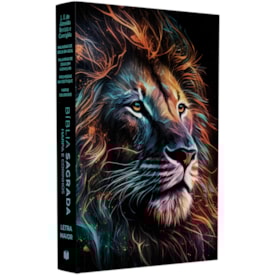 Bíblia Sagrada Leão Colorido | ARC | Letra Maior | Harpa e Corinhos | Capa Brochura