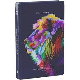 Bíblia Sagrada Leão Colorido | NAA | Letra Normal | Capa Dura