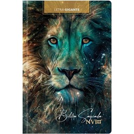 Bíblia Sagrada Leão Estrelas | NVI |  Letra Gigante | Capa Dura