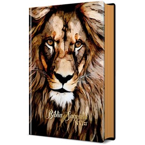 Bíblia Sagrada Leão Marrom| NVI | Capa Soft Touch