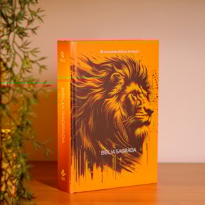 Segunda imagem do produto Bíblia Sagrada Leão | NAA | Capa Dura Laranja