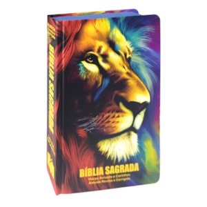 Bíblia Sagrada Leão Tinta Óleo | ARC | Letra Grande| Capa Dura | Harpa Avivada e Corinhos