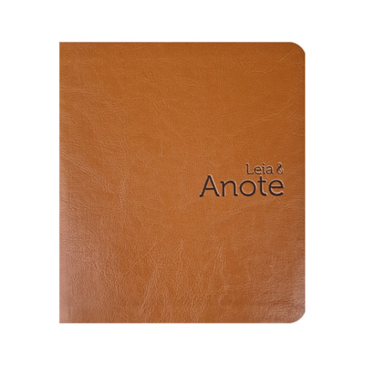 Segunda imagem do produto Bíblia Sagrada Leia e Anote | NVT | Letra Normal | Capa Luxo Laranja