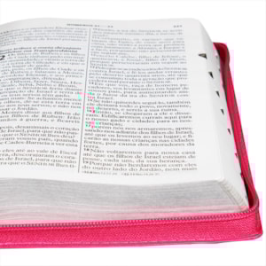 Segunda imagem do produto Bíblia Sagrada | Letra Gigante | ARA | Capa Couro Pink / Zíper | c/ Índice