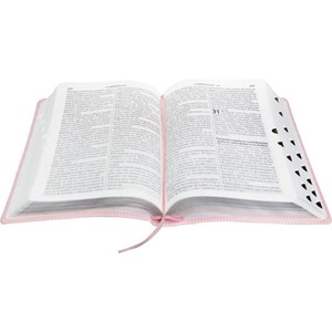 Bíblia Sagrada | Letra Gigante | ARA | Rosa Claro Luxo | c/ Índice