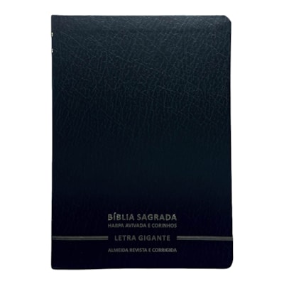 Bíblia Sagrada | Letra Gigante | ARC | C/ Harpa e Corinhos | Capa Premium Luxo Minimalista Preta