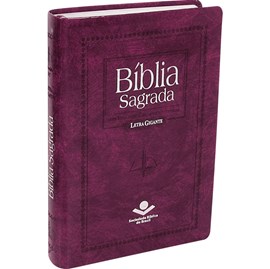 Bíblia Sagrada | Letra Gigante | ARC | Capa Couro Púrpura Nobre Luxo | c/ Índice
