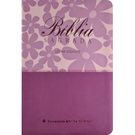Bíblia Sagrada | Letra Gigante | NAA | Capa Luxo Primavera Violeta